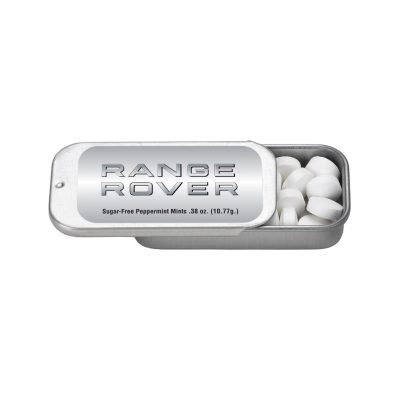 2" x 1" Small Silver Rectangular Slider Tin with Mints-1