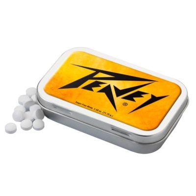 3 3/4" x 2 3/8" Large Rectangular Hinged Tin with Mints-1