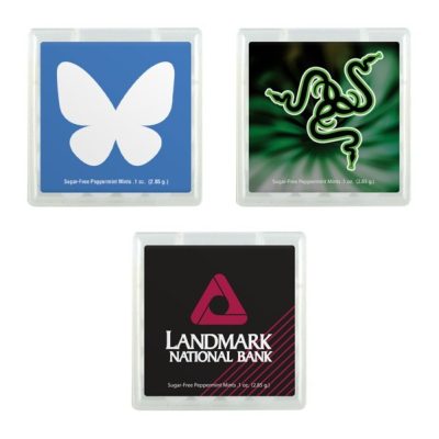 Peppermint Flavored Mints in 1 3/4" x 1 3/4" Square Dispenser-1